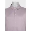 Men's pink polo shirt with tag
