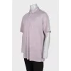 Men's pink polo shirt with tag