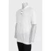 Men's white cotton polo shirt