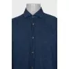 Men's blue shirt with a small print