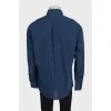 Men's blue shirt with a small print