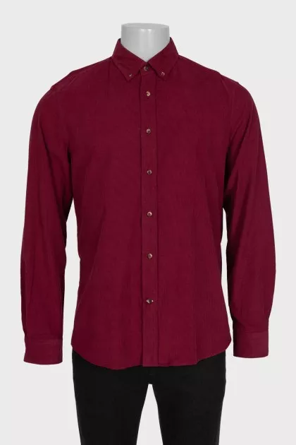 Men's red shirt with tag