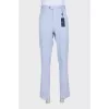 Men's straight striped trousers
