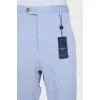 Men's straight striped trousers