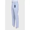 Men's straight striped trousers