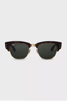 Clubmaster sunglasses with green lenses