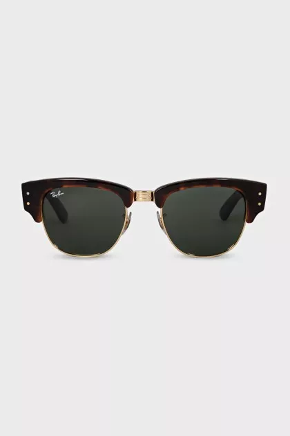 Clubmaster sunglasses with green lenses