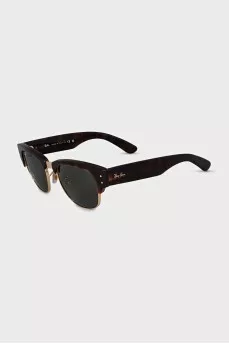 Clubmaster sunglasses with green lenses