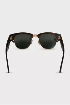 Clubmaster sunglasses with green lenses