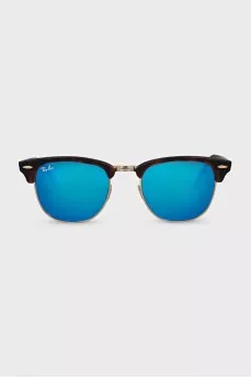 Clubmaster sunglasses with blue lenses