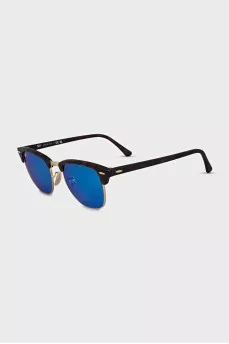 Clubmaster sunglasses with blue lenses