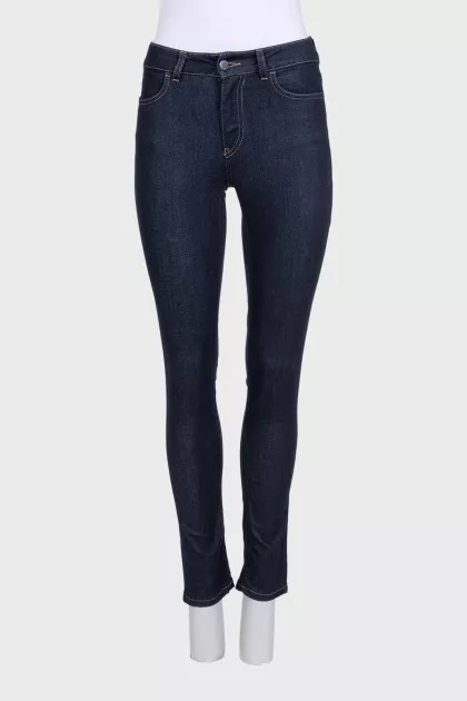 Джинсы skinny синего цвета