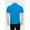 Men's blue polo shirt with brand logo