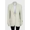 Green straight-cut jacket with logo