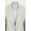 Green straight-cut jacket with logo