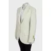 Green straight-cut jacket with logo
