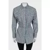 Fitted shirt with printed buttons