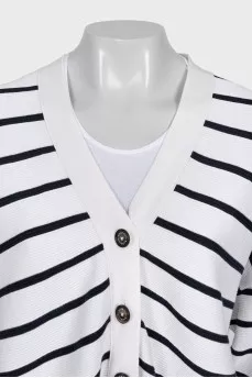 Striped cardigan with buttons