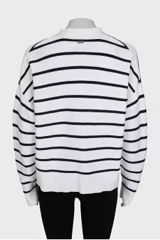 Striped cardigan with buttons