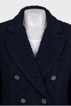 Straight-cut jacket with signature buttons