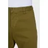 Men's green straight-leg denim shorts