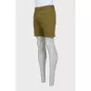 Men's green straight-leg denim shorts