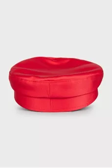 Red cap with rhinestones