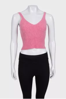 Pink wool top