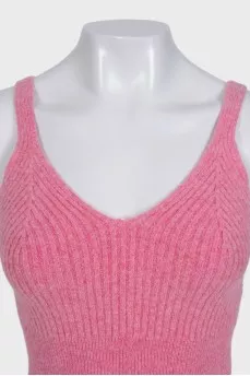 Pink wool top