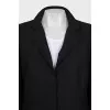 Straight wool jacket with buttons