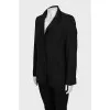 Straight wool jacket with buttons