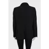 Straight wool jacket with buttons