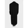 Шерстяное пальто oversize черного цвета