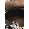 Плетеная сумка из кожи на затяжке