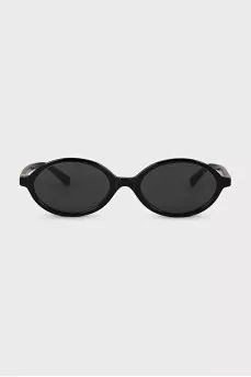 Oval sunglasses with black frames