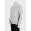 Men's gray ribbed cuff t-shirt