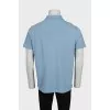 Men's light blue polo shirt with a straight cut