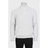 Men's gray sweater with a zipper