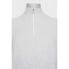 Men's gray sweater with a zipper