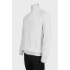Men's gray sweater with a zipper