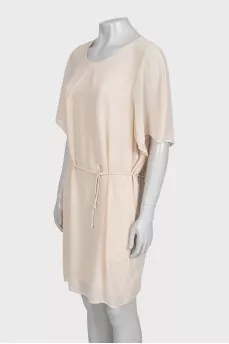 Button-down midi dress with belt