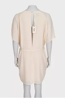 Button-down midi dress with belt