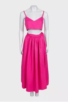 Wrap-top and skirt suit