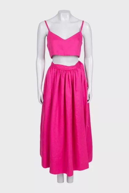 Wrap-top and skirt suit