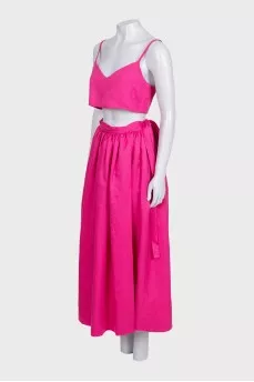Wrap-top and skirt suit
