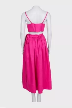 Wrap-top and skirt suit