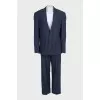 Blue suit with striped trousers