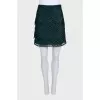 Green skirt with lace frills