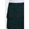 Green skirt with lace frills