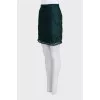 Green skirt with lace frills
